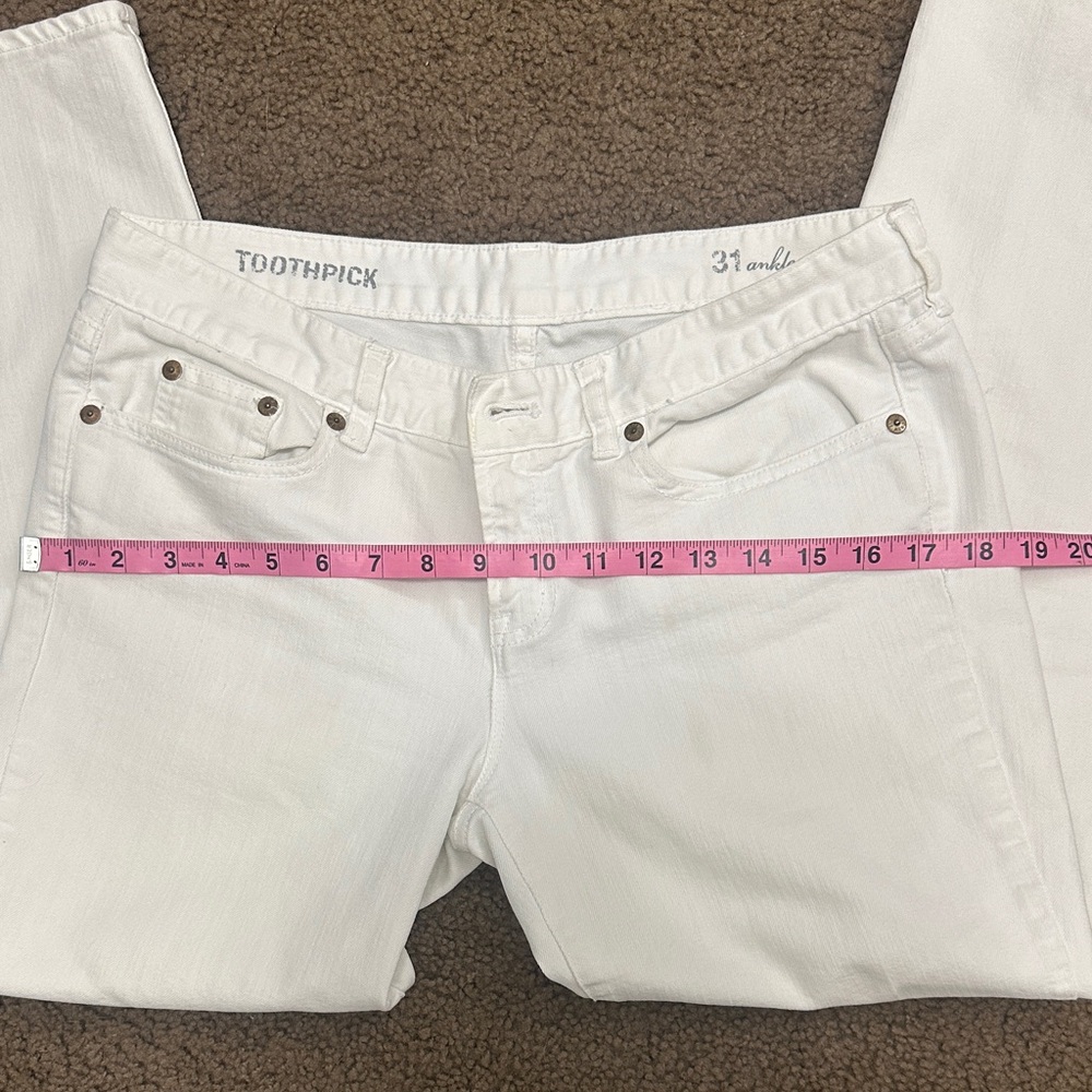 J. Crew Women's Toothpick White Skinny Jeans